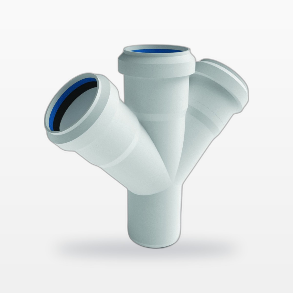 PVC Pis Su Çift Çatal 45°
