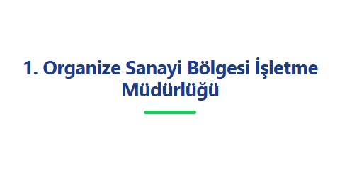 1. Organize Sanayi Bölgesi