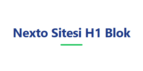 Nexto Sitesi H1 Blok